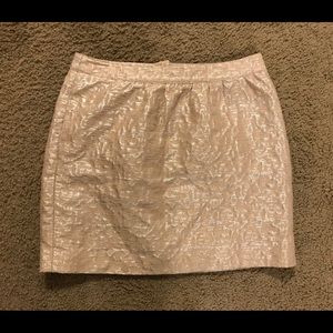 LOFT Metallic Jacquard Mini Skirt